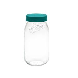 Le Parfait - Bocal Color A Vis 2l En Verre Avec Couvercle Vert Sapin - 8053848878159_0