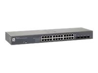 LevelOne GES-2450 - Web Smart Switch géré - 24 x 10/100/1000 + 4 x SFP - Montable sur rack ou bureau_0