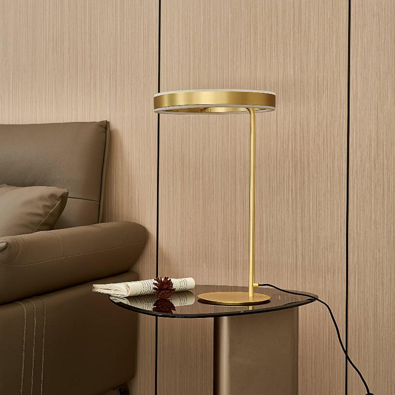 LUCANDE LAMPE À TABLE LED YEKTA, COULEUR LAITON, 59 CM, INTENSITÉ VARIABLE