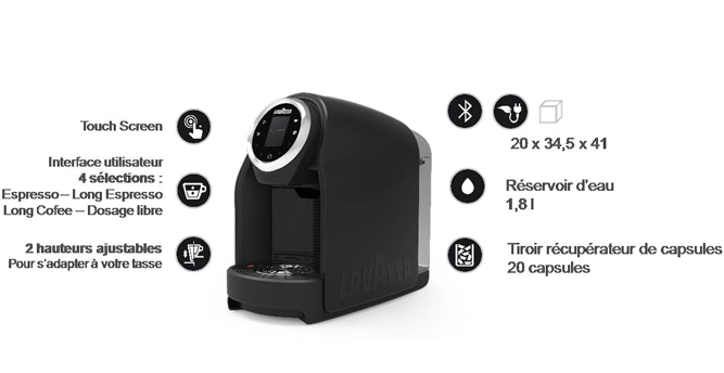 Machine à café de bureau - Inovy avec commandes tactiles et Bluetooth_0