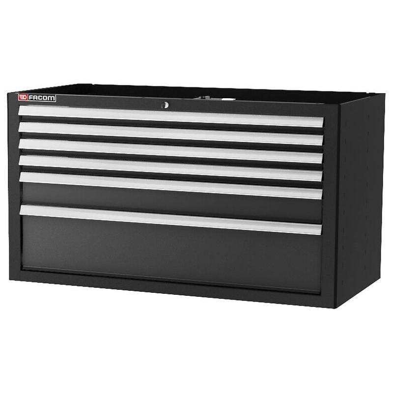 Meuble bas Jetline 6 tiroirs extra large noir - FACOM FRANCE | JLS2-MBD6TBS_0