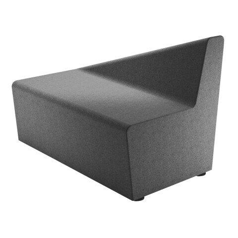 MODULE IZAKI - CHAUFFEUSE 2 PLACES/DOS INCLINÉ À DROITE GRIS CLAIR