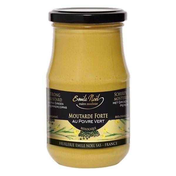 EMILE NOEL MOUTARDE AU POIVRE VERT EN GRAINS 200G BIO HUILES, CONDIMENTS