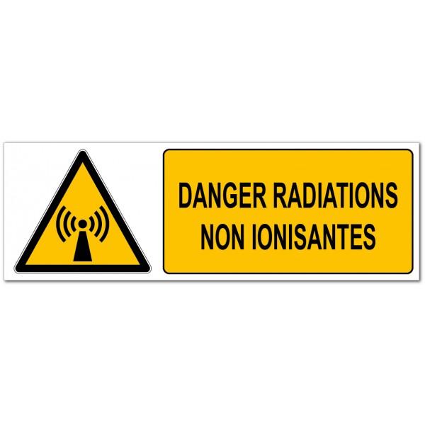 Affichage de prévention des risques en entreprise - Danger radiations non ionisantes - Adhésif ou panneau - Fabrication française_0