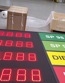 Panneau affichage prix carburant - Artelux - affichage lumineux et sur-mesure_0
