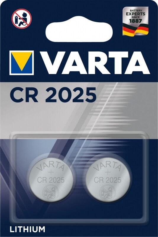 Pile bouton au lithium Varta 2025 CR 2025 3V - Blister de 2 - argenté 6025101402_0