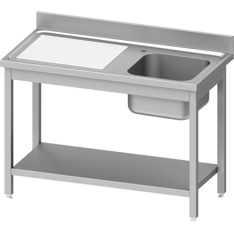 Plonge 1-bac (d) avec étagère basse 1200x600x850 mm à monter - P954466120_0