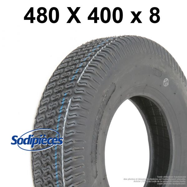 Pneumatique espace vert 6 pouces - 4 plis - Taille 4.80/4.00-8 tubeless_0
