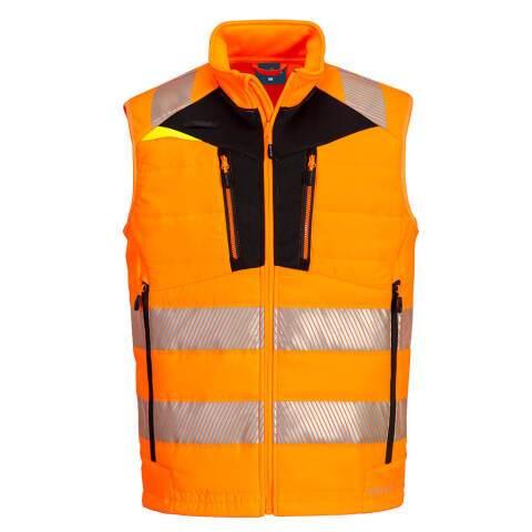 PORTWEST DX479 GILET SOFTSHELL HAUTE VISIBILITÉ DX4 ORANGE/NOIR - TAILLE L