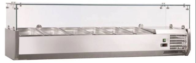 SALADETTE À POSER ECO 6 X GN 1/4 AVEC VITRE