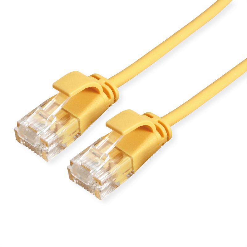 ROLINE Cordon Data Center UTP Cat.6A (Classe EA), LSOH, slim, jaune, 3 m_0