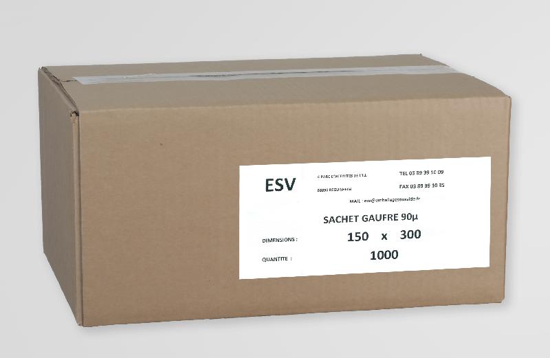 Sachet sous vide gaufré 150 x 300 mm - compatible machine à réglette - carton de 1000 pièces_0