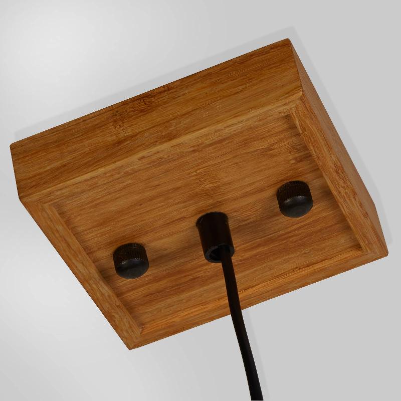 SEARCHLIGHT SUSPENSION SQUARE, 30 CM DE HAUT, BAMBOU, E27