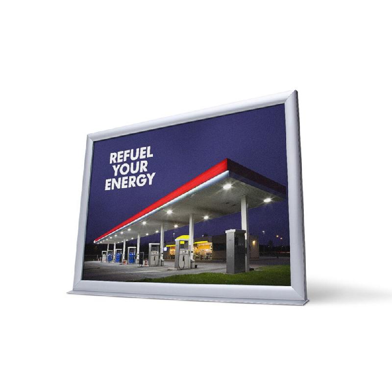 SHOWDOWN Displays Exposiciónate Enseigne Autoportante A3 ITA3 - argenté aluminium 8596052162817_0