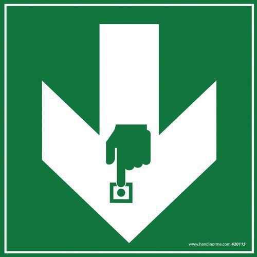 SIGNALÉTIQUE POINT D'ALARME INCENDIE PVC 250X250MM
