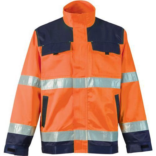 VESTE HAUTE VISIBILITÉ ORANGE ET BLEU MARINE TAILLE XXL - SINGER SAFETY