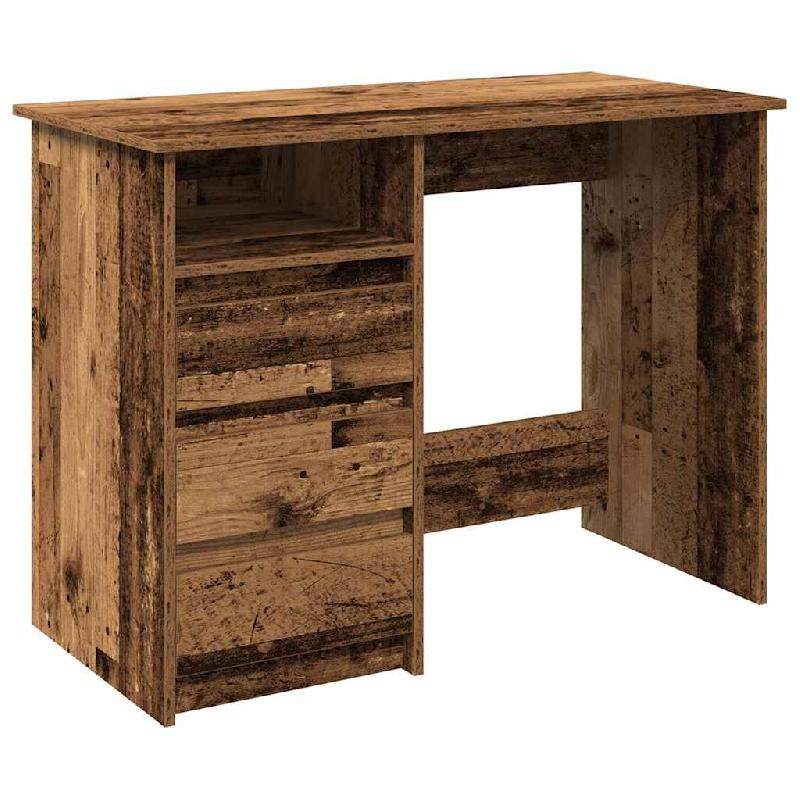 VidaXL Bureau vieux bois 102x50x75 cm bois d'ingénierie Modèle Vega Office Compact - 860470_0