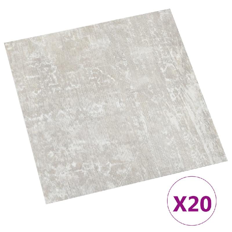 Vidaxl planches de plancher autoadhésives 20 pcs pvc 1,86m² gris clair 330126_0