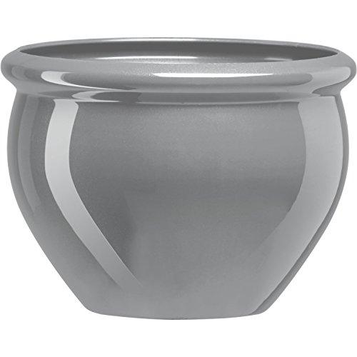 EMSA 2133651 SIENA NOBILE - Pot de fleur gris 38 cm - Imitation céramique émaillée, solide et résistant aux intempéries_0
