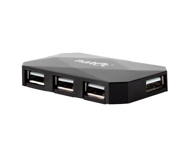 Natec HUB USB 4 ports USB 2.0 - Pelerin Noir NHU-0647_0