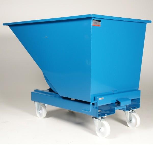 Chariot benne basculante 150 litres - Bleu - Idéal pour le tri des ordures et manutention - Marque Rolléco_0