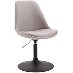 Décoshop26 - Chaise de salle à manger x1 pivotante hauteur réglable en tissu gris et pied trompette en métal noir 10_0003771 - gris 3000251758733_0