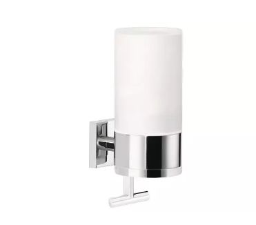 Deluxxe - distributeur de savon tesa - métal chromé, verre dépoli, design moderne_0