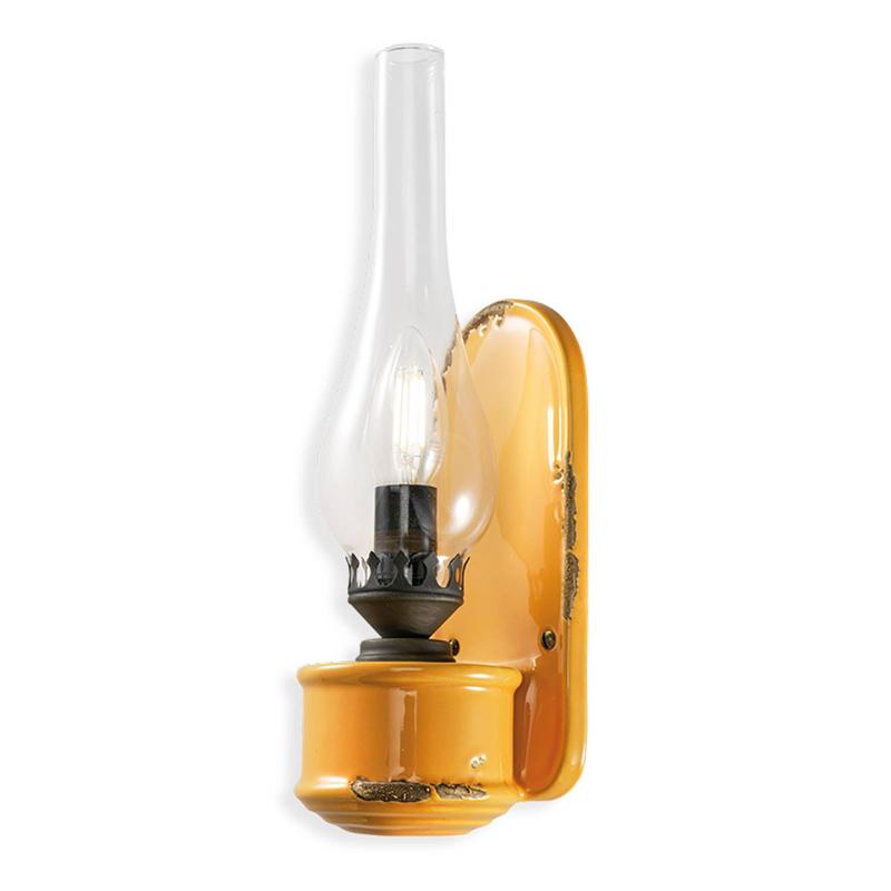 FERROLUCE APPLIQUE VINTAGE AU DESIGN DE TORCHE, JAUNE