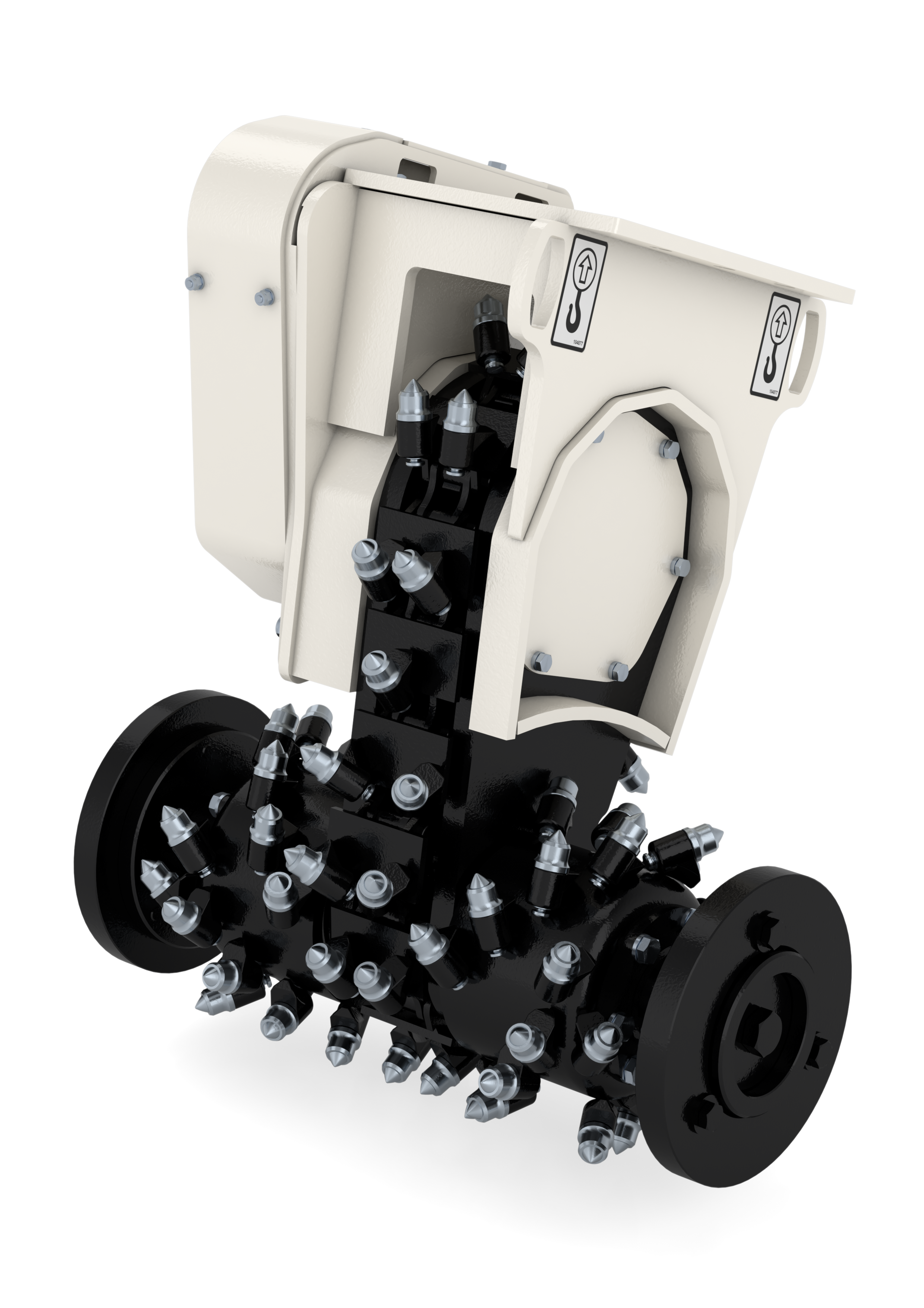 Fraise hydraulique à coupe continue brévetée conçue être adaptée sur une mini pelle - TFC_0