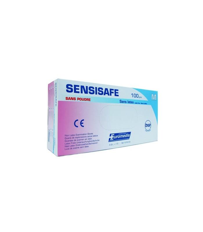 Gants d'examen stretch Sensisafe sans latex taille L 8-9 - gants ambidextres hypoallergéniques_0
