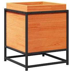 Helloshop26 - Jardinière bac lit surélevé plantes fleurs terrasse jardin cire 40 x 40 x 50 cm bois de pin massif marron 02_0038456 - 3000217679942_0