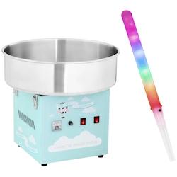 Helloshop26 - Kit machine à barbe à papa professionnel avec bâtons (50 unités) 52 cm 1200 watts turquoise 14_0009188 - 3000221501031_0