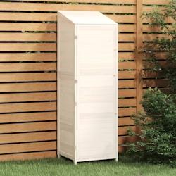 Helloshop26 - Remise de jardin 55 x 52 x 174,5 cm bois de sapin solide blanc 02_0044053 - 3000219950544_0