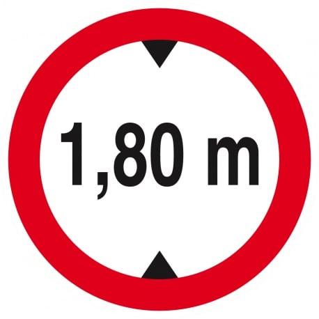 Interdit aux vehicules de plus de 1.80m de haut d.80mm TALIAPLAST | 624272_0