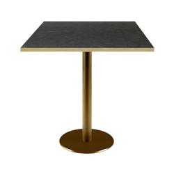 Restootab - Table 70x70cm Rome bistrot pierre noire - noir fonte 3701665200985_0