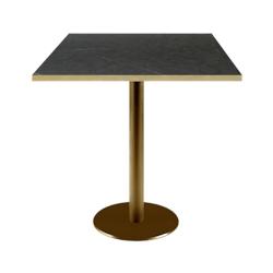 Restootab - Table 70x70cm Rome bistrot pierre noire - noir TB-ROM2-7070M-MARQ-LAI_0