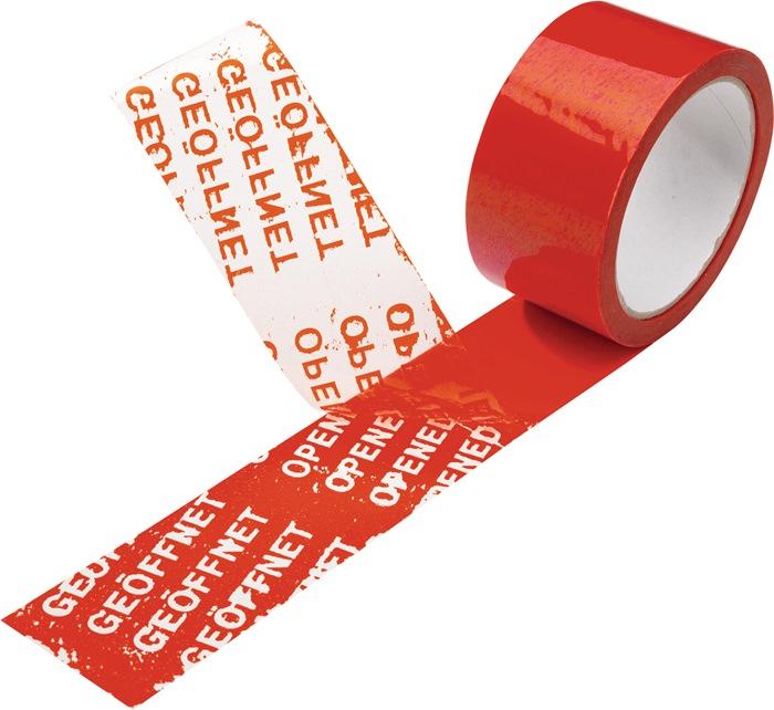 Ruban adhésif de sécurité ENVO TAPE® - rouge - 50 m x 50 mm - résidus visibles - ENVIROPACK_0