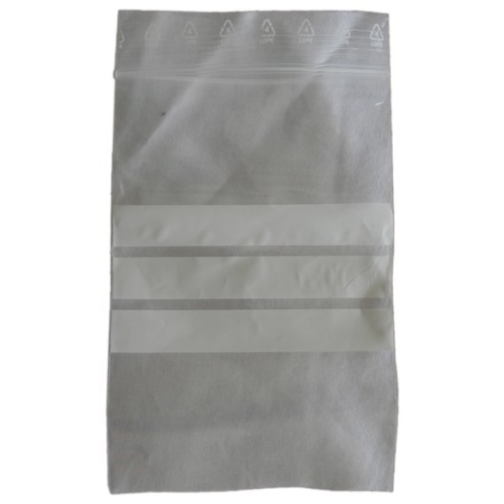 Sachet zip Grip à bande blanches - fermeture pression - qualité alimentaire - 15G20812_0