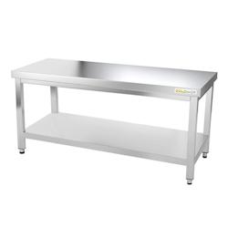 Table de travail en inox soubassement 1400 x 500 mm PREMIUM / GOLDINOX - gris inox 3701770803897_0