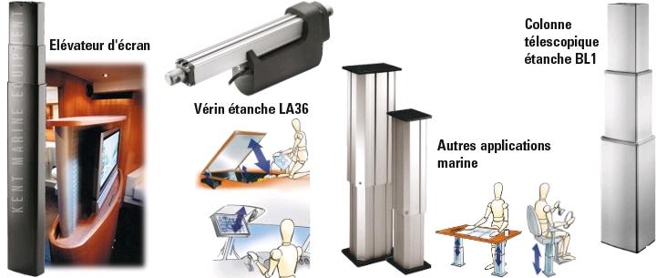 Vérins électriques Kent Marine - Silencieux, compacts, et sans maintenance - IP51 à IP69K - Options 24VCC ou 230VAC_0