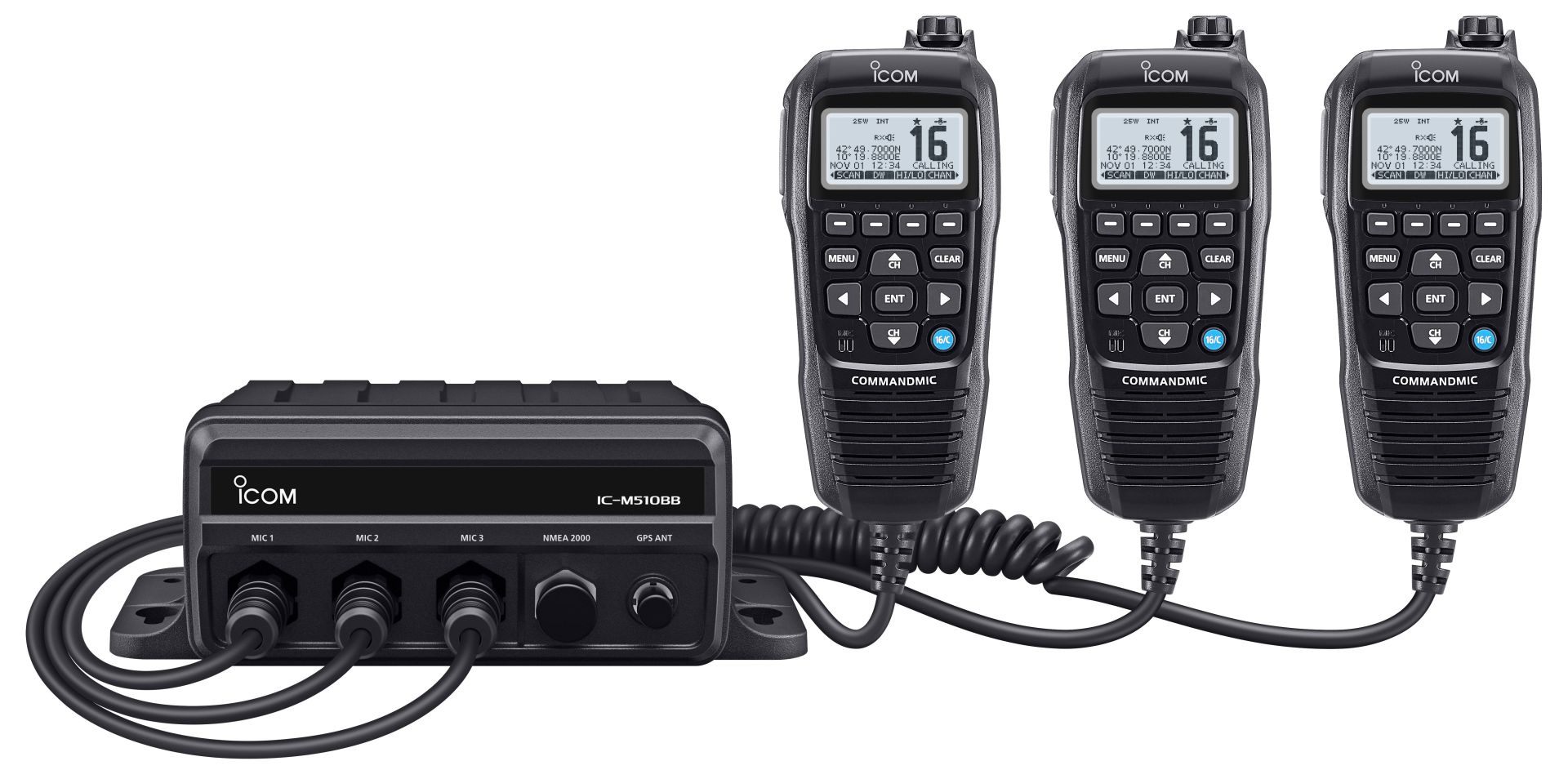 Vhf marine fixe black box ASN Classe D recepteur gps ic-m410/510bb_0