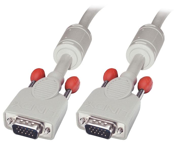 Lindy 36346 - Câble VGA mâle/mâle 10 m - Gris - Blindage magnétique_0