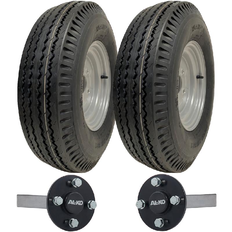 5.00-10 High Speed Trailer Kit Road Legal 500x10 Wheels  ALKO Hub  Stub Axles_0