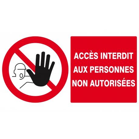 Acces interdit aux personnes non autorisees 330x200mm TALIAPLAST | 621210_0