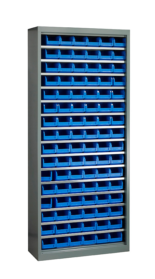 ARMOIRE PORTE-BACS SANS PORTE AVEC 96 BACS 1 LITRE