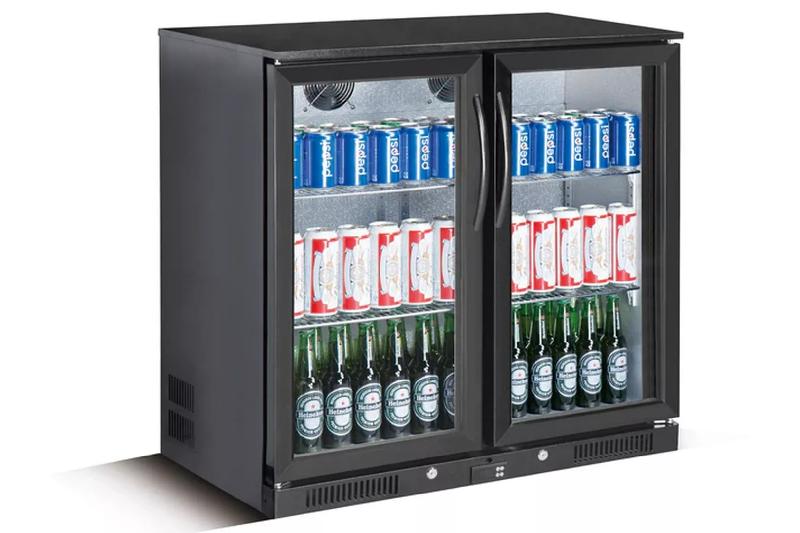 Arrieres bar professionnel 2 portes battantes capacité de 228 l - PTSC2E90B_0