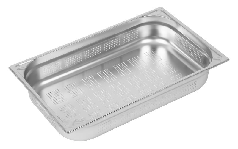 BAC PERFORÉ ROBUSTE PROFI GN 1/1 VOGUE EN INOX - 100 MM