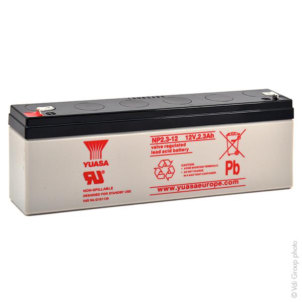 Batterie plomb AGM Yuasa NP2.3-12 - 12V 2.3Ah - Étanche sans entretien - Durée de vie 5 ans_0