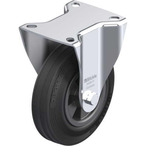 BLICKLE - ROULETTE FIXE Ø 125MM BANDAGE CAOUTCHOUC SBR 100KG - B-VPP 125R