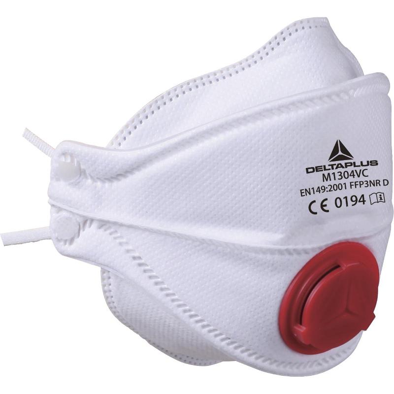 Boîte de 10 demi-masques jetables FFP3 pliables 4 volets avec valve - M1304VC_0